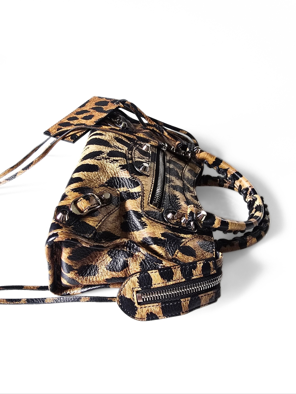 Balenciaga City Bag Mini Leopard Print Leather - Picture 5 of 14